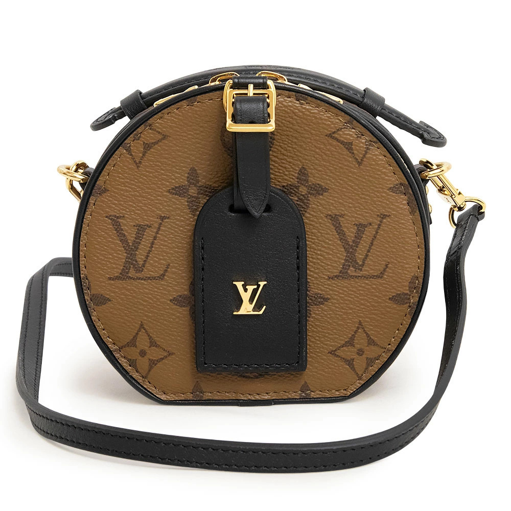 Louis Vuitton Boite Chapeau Shoulder Bag Crossbody Reverse Brown Black